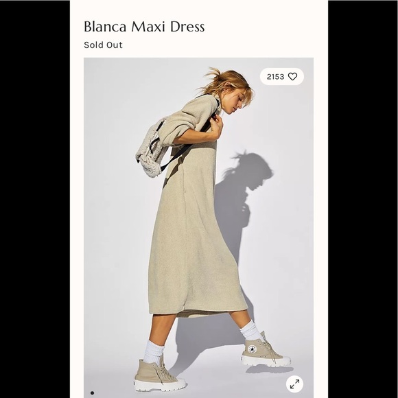 NWT Free People Beach Blanca Fleece Long Sleeve Maxi Dress Cowl Neck Med Brown - Picture 3 of 16